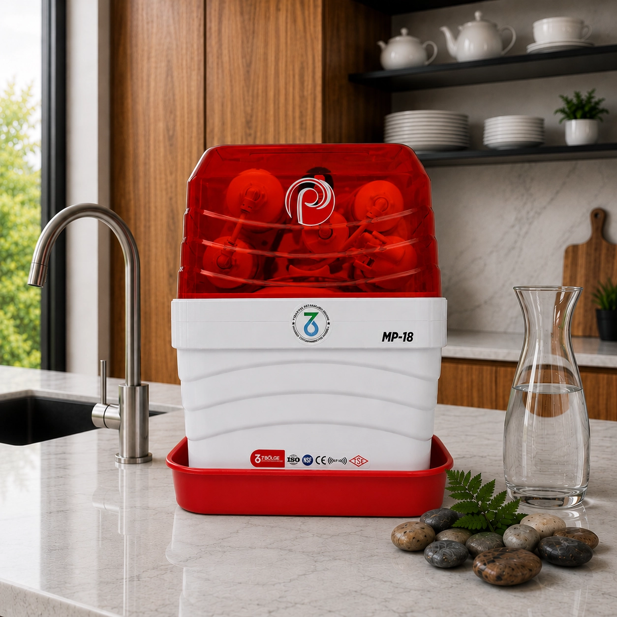 ChatGPT-Image-19-Tem-2026-19_08_36.webp Mp18 6 Aşama Mineral Su Arıtma Cihazı Su Arıtma Sızıntı Tabağı Kırmızı - Görsel 1